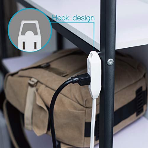 image for KMC 6-Feet 3 Outlet Extension Cord, Flat Plug, 13 Amp 125 V 1625 Watts