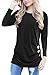 JomeDesign Women's Long Sleeve Round Neck Casual T-Shirt Tunic Tops Blouse
