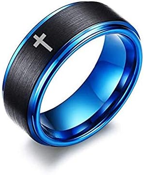 MPRAINBOWCustom Engraving Men's Tungsten Carbide Ring Wedding Engagement Promise Universary Ring for Men,Men's Jewelry Gift
