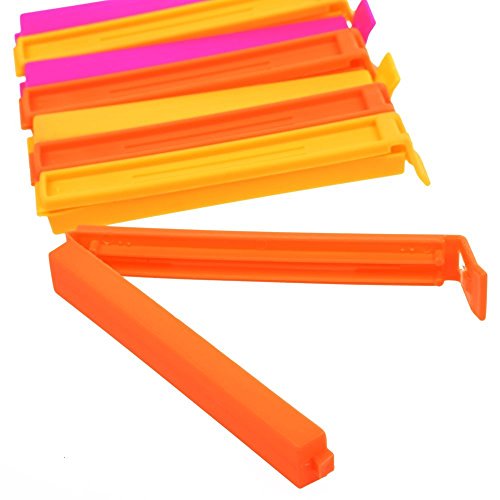 Lingdun 8pcs Home Kitchen Colorful Food Plastic Bag Seal Sealing Clip Clamp Sealer- color sent at random