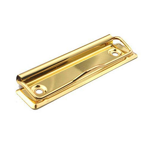 BE-TOOL Metall-Clip, Klemmbrett-Clips, Klemmbrett-Zubehör, Aufhängeloch-Clip, für Klemmbrett und Wandmontage (Gold)
