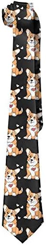 Corgis Funny Dog Design Mens Necktie Fashion Silk Tie