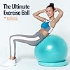 Exercise-Ball-Chair-55cm-65cm-75cm-Yoga-Ball-Stability-Ring-For-Pregnancy-Balance-Pilates-or-Birthing-Therapy-Use-at-Office-Gym-or-Home-Anti-Burst-and-Anti-Slip-Premium-Grade Exercise Ball Chair (55cm, 65cm & 75cm) - Yoga Ball & Stability Ring. For Pregnancy, Balance, Pilates or Birthing…