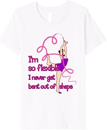 Kids Gymnastics Clothes For Girls T-Shirt Gifts - I'm So Flexible 8 White