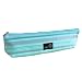 della Q Long Zipper Knitting Case for Notions (9" W x 2.5" H x 1.5" D); 017 Seafoam Stripes 1102-1-017