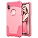 Protective iPhone X Case, Wrestler Military Grade Drop Protection iPhone 10 Case Two Piece Thin Hybrid Phone Cover with Reinforced Corners for iPhone X (Coral Pink/Rose Pink)