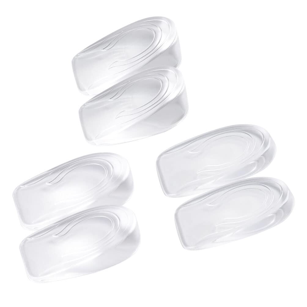 SUPVOX 3 Pairs Height Increase Insole Silicone Heel Cushion Gel Heel Pads (1cm+2cm+3cm)