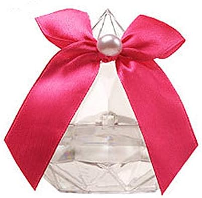 TREESTA Candy Box Tea Goody Sweet Tin Empty Diamond Gift Box Plastic Container for Wedding Birthday Parties 9cm/3.5"