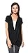 Free to Live Women's Lightweight Short Sleeve Criss Cross Pullover Nursing Top Black
