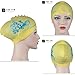 Peacoco Large Silicone Swim Cap for Women Kids Girls Men and Adult, Swimming Cap for Long Thick Hair, Ear Wrap Swim Hat Keeps Hair Dry Yellow