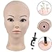 ErSiMan Cosmetology Bald Manikin Mannequin Head for Wigs Making Wig Display Hat Display Glasses Display with Free Clamp …
