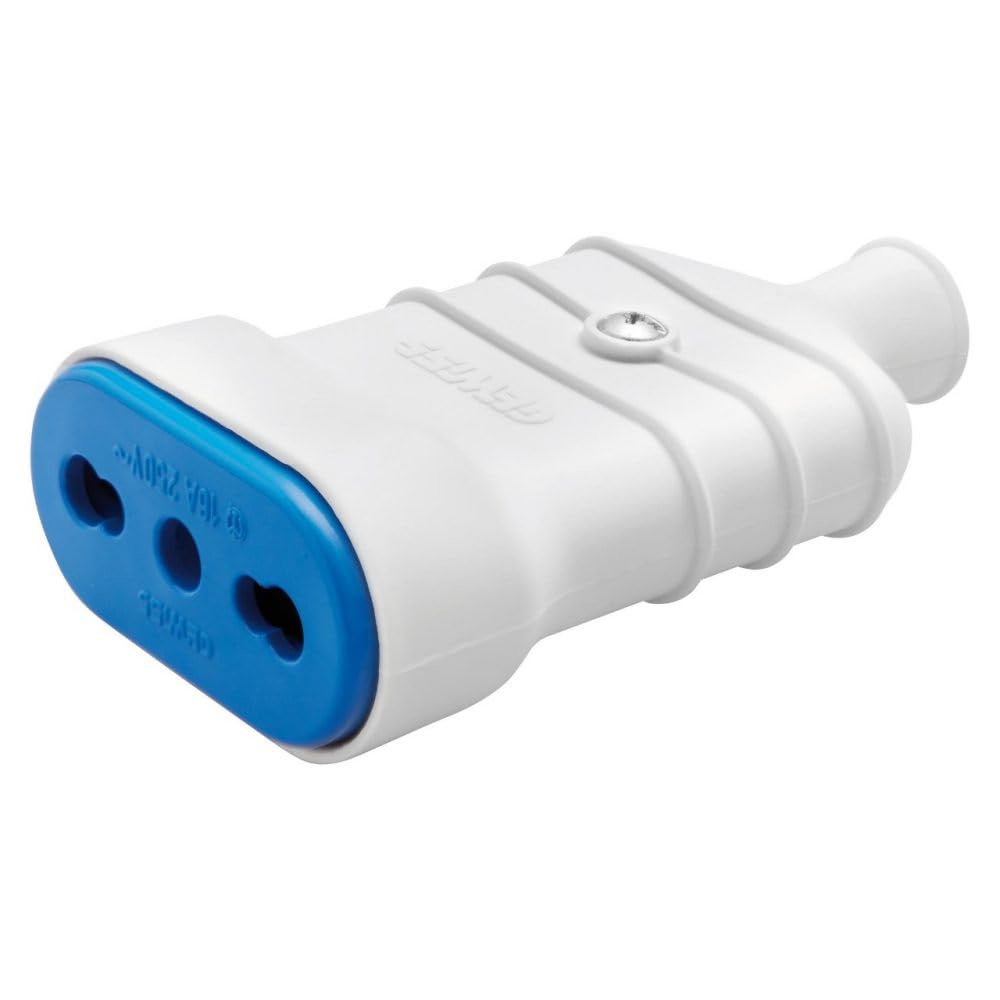 Gewiss Mobile Socket, Italian Standard, 2P+T 10-16A 250V AC, Bivalent Type P17-11, White