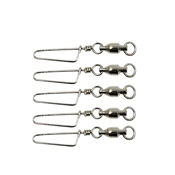 Threemart-High-Strength-Fishing-Ball-Bearing-Swivel-with-Coastlock-Snap100-Copper-Stainless-Steel-with-Nickle-Coated