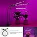 Plant Light Grow Light Timing Function Dual Head 18W LED Lights 3 Modes Timer 4H/8H/12H Dimmable 8 Levels Adjustable with 360 Degree Flexible Gooseneck Plant Growing Lamp, Promote Plant Growth by AY