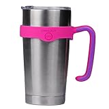 Pink Handle for YETI Cup 20 oz TITAN Simple Modern & Other 20 oz Tumblers. CHILLOUT LIFE Anti-Slip Handle for Ozark Trail Tumbler BPA-Free (Pink & Purple Handle Only)