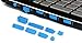 PortPlugs Dust Plugs for PC Laptops - Protects Ports from Dirt, Dust & Splashes - Durable Port Protectors for Computers & Devices | Blue (13 Piece Set)