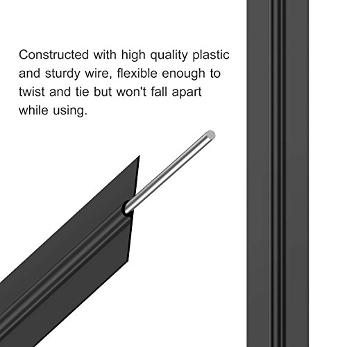 Sago Brothers Black Twist Ties 1000pcs, 5" Plastic Cable Ties