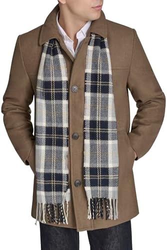 Andrew Marc Men's Wool Coat - Mid and Full Length, BLACK (DORSEY
