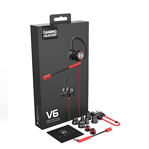 Professional Mobile Gaming Headset, Headphones with Dual Microphone, Dual Driver,Noise Cancelling, High-fidelity Stereo Earphones, Comfort-Fit for Smart Phone/PC/Nintendo Switch/XboxOne/PS4 (Red) - Thumbnail 7