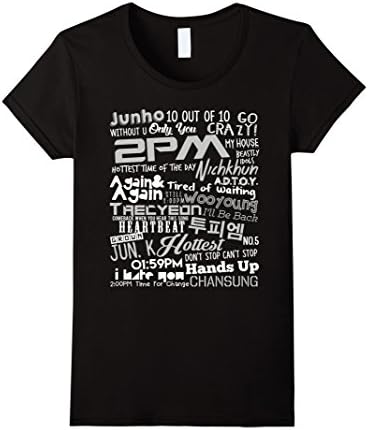 Women's Limited Edition 2PM Shirt for HOTTESTs Tshirt Large Black