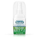 Benadryl Extra Strength Anti-Itch Cooling Spray, Topical Analgesic and Skin Protectant for Relief from Most Outdoor Itches, Travel Size, 2 fl. oz (Pack of 3)