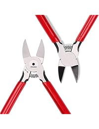 Whizzotech Cortador de cables diagonal mordaza recta alicate de molduras, tenaza ballesta herramienta de reparación