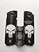 Punisher 1911 Finger Grips in White on Black
