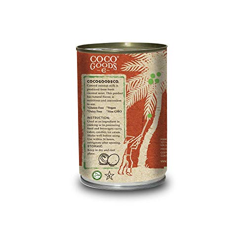CocoGoods Co. Vietnam Single-Origin Organic Coconut Cream 13.5 oz (Pack of 6) - Gluten-free, Non-GMO, Vegan, Dairy-free