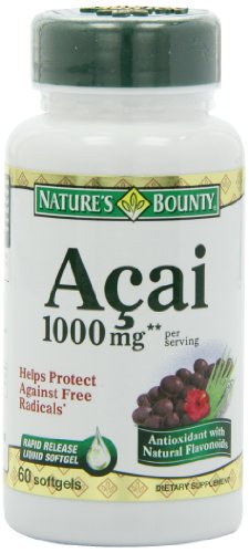 Nature's Bounty Acai 1000mg Softgels - 60ct, 0.21 Bottles (Pack of 2)