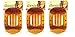 Annie Updo Claw Hair Clip - Brown 3 pieces