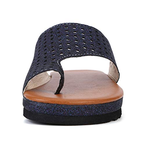 Walking Shoes,Londony❀ Womens Open Toe Gladiator Flat Sandals Slingback Ankle Strap Casual Beach Roman Summer Shoes Sky Blue