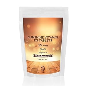 Vitamin D3 600IU 15MCG 180 Vegetarian Tablets Pills Health Food Supplements Nutrition Vitamins