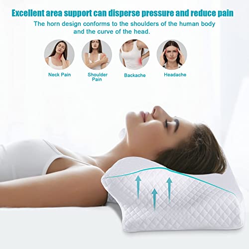 HOMCA Cervical Pillow Memory Foam Pillows Contour Memory Foam Pillow