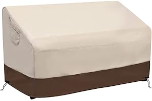 Roastove 100% Waterproof Outdoor Patio Sofa/Loveseat/Bench Cover, Lawn Patio Furniture Covers with Air Vent, Fits up to 58W x