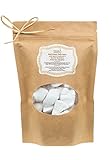 Freida and Joe Fizzy Bath Bomb Rocks with Argan Oil, Olive Oil, Cocoa Butter, Shea Butter and Vitamin E, in Decadent Vanilla Fragrance, Perfect for Women, 250 Grams in a Spa Gift Bag