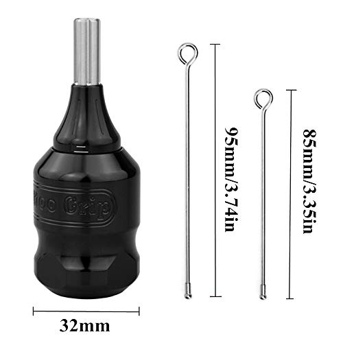 Romlon Tattoo Cartridge Grips - Professionnal Adjustable Twist 32MM Tattoo Machine Cartridge Grips Tattoo Handle Tube CNC Aircraft Aluminum with Drive Bars Supply Tattoo Gun Tattoo Accessories