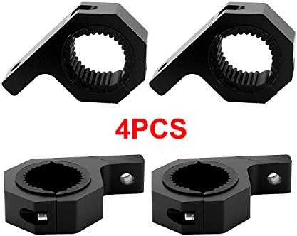 Lumitek 2pcs Aluminum Mounting Bracket Offroad Car Bull Bar Led Work Light Adjustable for 41-47mm Fork Tube Mount Pipe Rack RZR Teryx Boat ATV UTV Jeep SUV Can-Am Motorcycle