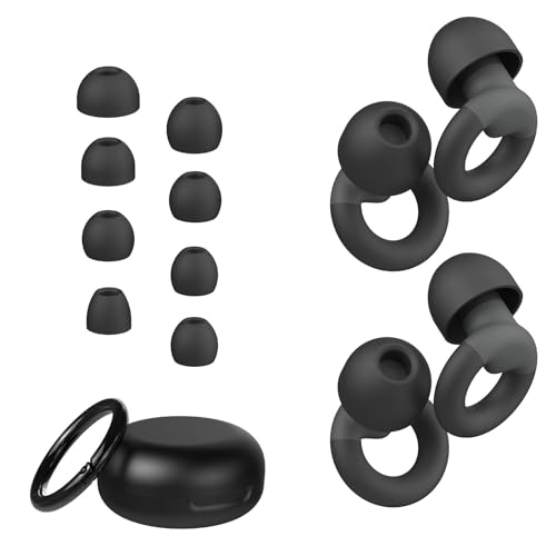 JUSTRVN Reusable Silicone Earplugs