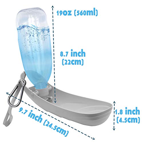 Vannon 2021 Upgrade Version Dog Water Bottle for Walking, 19oz Portable Dog Travel Water Bottle Dispenser with Foldable… - Image 3