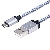 Lightning Cable, Sundix iPhone Charger Cable, 10ft Extra Long Nylon Braided Lightning to USB Charging Cord for iPhone iPod iPad Mini Air Pro (White-3Pack)