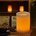 Flameless Candles -Battery Candles-Battery Powered Classic Pillar Optical Fiber Wick Real Wax Candle Set (3