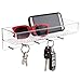 mDesign Mail Shelf, Letter Holder, Key Rack Organizer for Entryway, Kitchen - Wall Mount, Clear