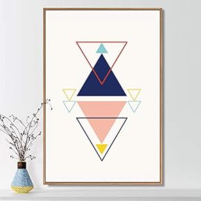 Framed Canvas Wall Art for Living Room, Bedroom Pastel Shapes II Canvas Prints for Home Decoration Ready to Hang - 16x24 inches