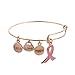 Monily 6pcs Inspirational Wire Bangle Set Engrave Faith Love Hope Words Bar Charm Bracelets Set for Women