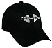 Embroidered Barbell Baseball Cap - Black (Black)