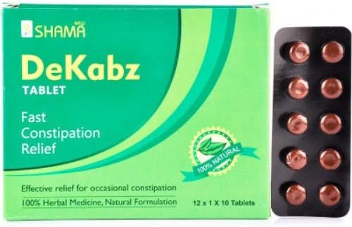 Herbal/Ayurvedic De Kabz Tablet (120tab) Helps in Regularizing Bowel Movement, assists in The Process of Digestion.