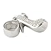 Cute Women Crystal High Heel Shoe Pendant 925 Sterling Silver Charm Jewelry Gift