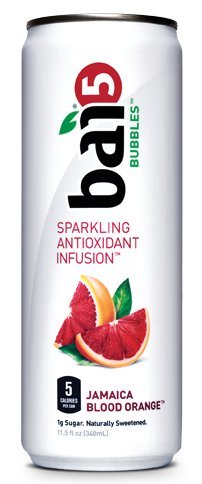 Bai5 Bubbles Sparkling Antioxidant Infusion, Jamaica Blood Orange ,11.5 Fl Oz (24 Count)