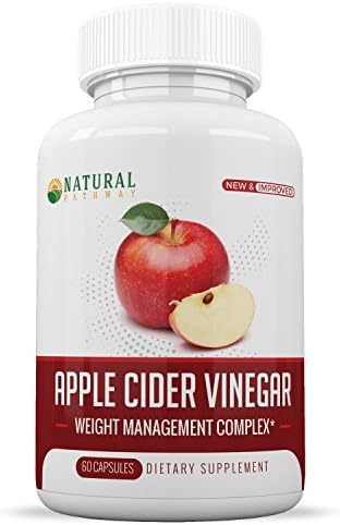 Apple Cider Vinegar Capsules :: Potent, All-Natural Formula :: Promotes Positive Digestive Health :: Encourages Your Metabolic System :: One Month Supply - Natural Pathway - 60 Capsules