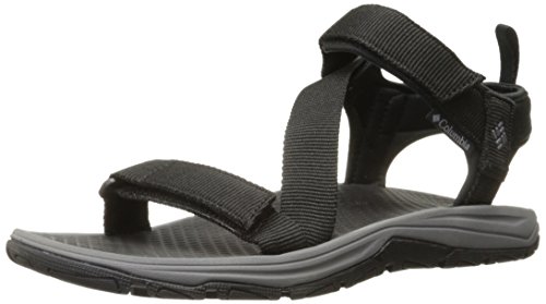 Columbia Men's Wave Train Sport Sandal, Black, City Grey, 12 Regular US